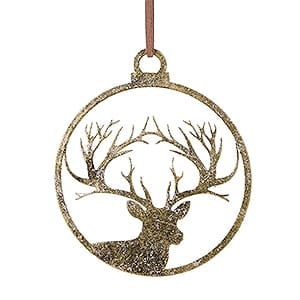 Gold Reindeer Head Decoration