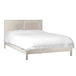 Salento White-Wash Rattan 5Ft. King-Size Bed 