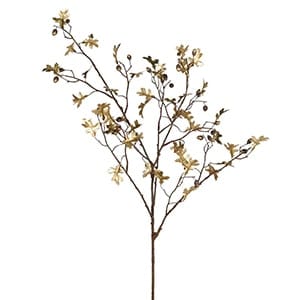 Gold Oak Leaves Stem