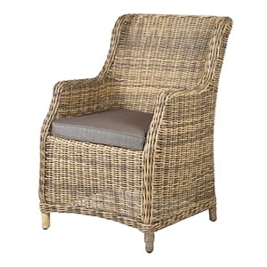Sorrento Outdoor Rattan Carver Chair With Cushion