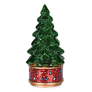 Lit Rotating Xmas Tree Drum