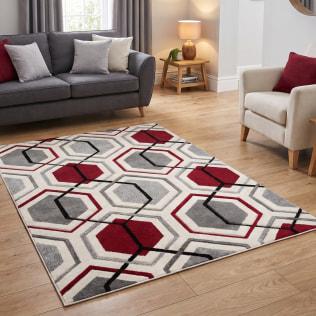 Elise Rug Cream-Red