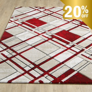 Accra Rug - Cream Red