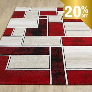 Lagos Rug - Cream Red