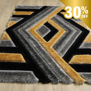 Saturn Rug - Grey Gold