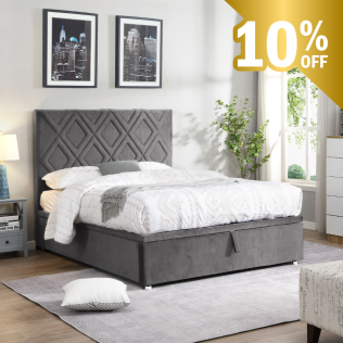 Dublin Grey Gas Lift Bed