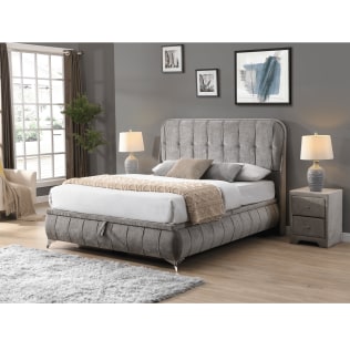 Limerick Grey Storage Bed