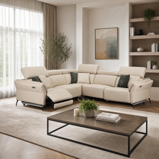 Milan Electric Corner Suite (Cream)