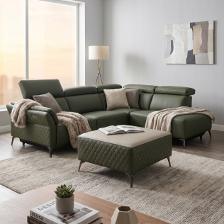 Milan Electric Corner Suite (Forest Green)