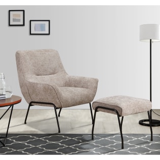 Lindo Chair + Stool (Oatmeal Fabric)