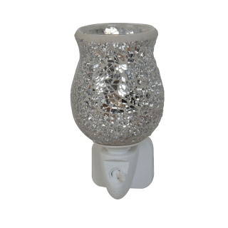 Silver Crackle Tulip Mosaic Warmer