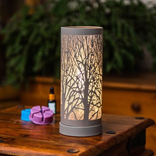 White - Grey Tree Aroma Lamp