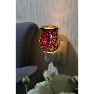 Fuchsia Gem Crackle Mosaic Wax Warmer