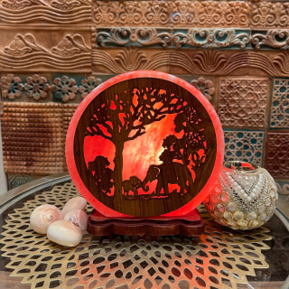 Elephant Sunset Salt Lamp