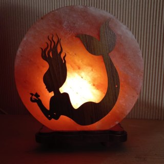 Mermaid wt. Fish Salt Lamp