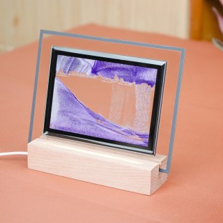 Moodscape Wooden Base Purple Sand Picture