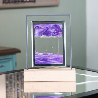 Moodscape Wooden Base Purple Sand Picture