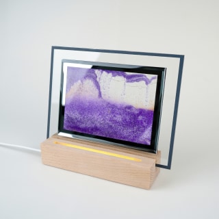 Moodscape Wooden Base Purple Sand Picture