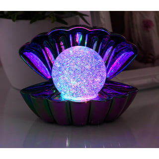 Black Pearl - Colour LED Clam wt Glitter Pearl