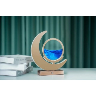 Moodscape Half Moon Gold-Blue LED Sand Pict