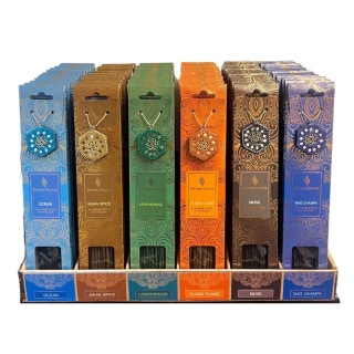 Incense Sticks wt Decorative Holder 6 Asstd Frag.