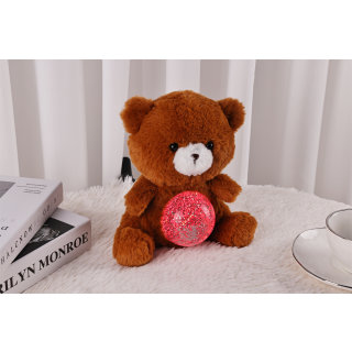 Fudge The Teddy - Magic Belly wt Glitter Ball