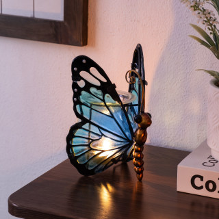 Teal Blue Tealight Butterfly
