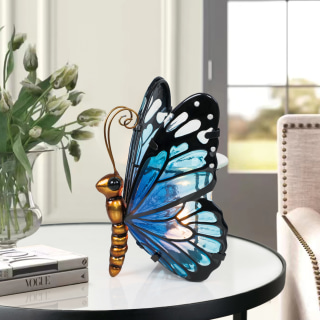 Teal Blue Tealight Butterfly