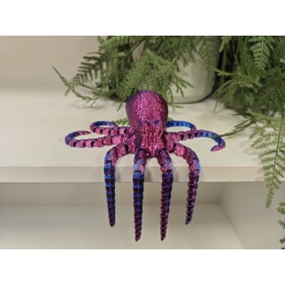 Two-Tone Purple Blue 3D Printed Octopus