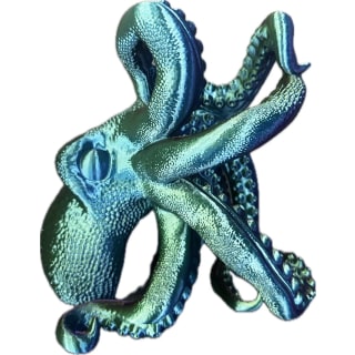 Purple Blue Green 3D Printed Octopus Wine Holder