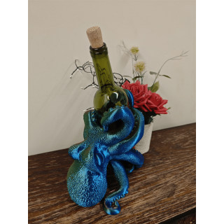 Purple Blue Green 3D Printed Octopus Wine Holder