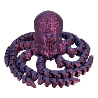 Two-Tone Purple Blue 3D Printed Octopus