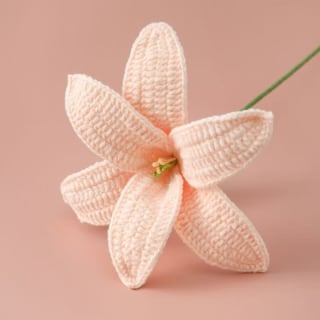 Peach Lily Crochet Flower