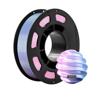 Pink Blue 3D Printed Silk Filament