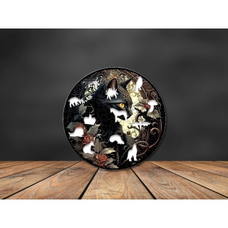 Black Cat Wooden Puzzle - 150pcs Round