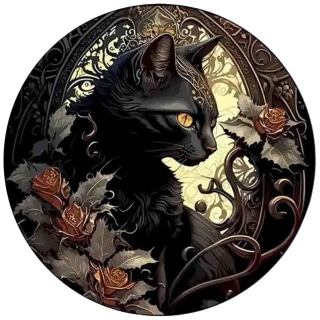 Black Cat Wooden Puzzle - 150pcs Round