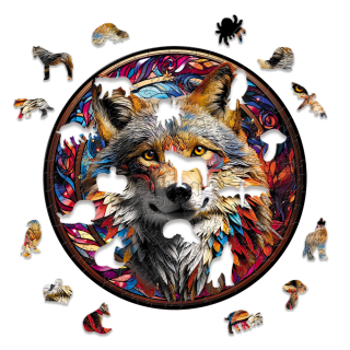 Fox Wooden Puzzle - 150pcs Round