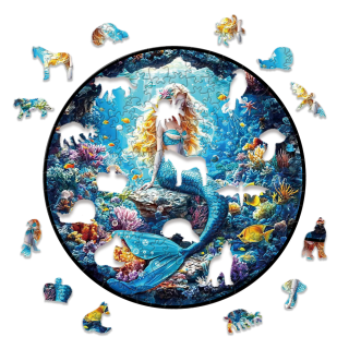Mermaid Wooden Puzzle - 150pcs Round