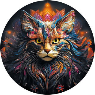Maine Coon Wooden Puzzle - 150pcs Round