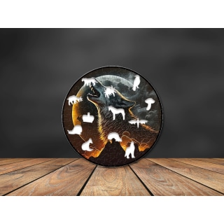 Wolf Wooden Puzzle - 150pcs Round