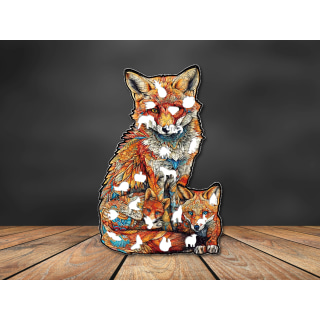 Fox Family Wooden Puzzle - 300pcs