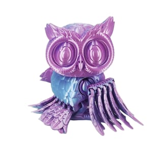 Pink Purple 3D Printed Large Owl
