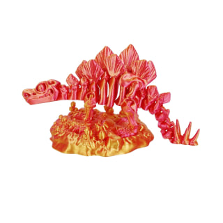 Red Gold 3D Printed Steg with base