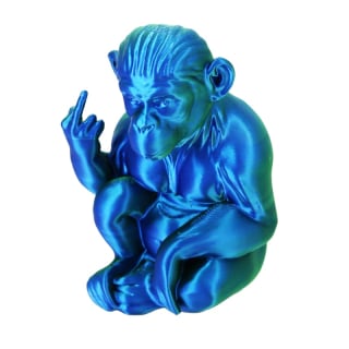 Blue Green 3D Printed Monkey