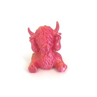 Red Gold 3D Printed Highland Cow B