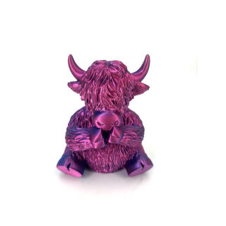 Purple Blue 3D Printed Highland Cow C