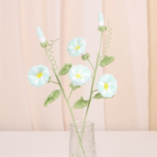 Light Blue Morning Glory Crochet Flower