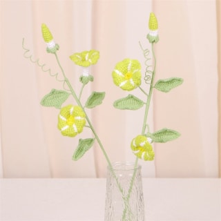 Light Green Morning Glory Crochet Flower