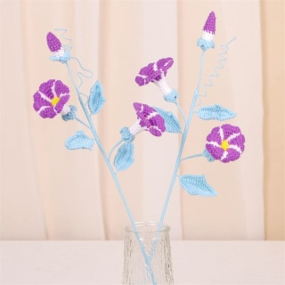 Purple Morning Glory Crochet Flower