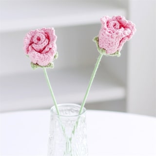 Light Pink Roselle Crochet Flower